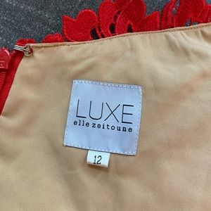 LUXE Elle Zeitoune Red Formal Dress (Off the Shoulder)